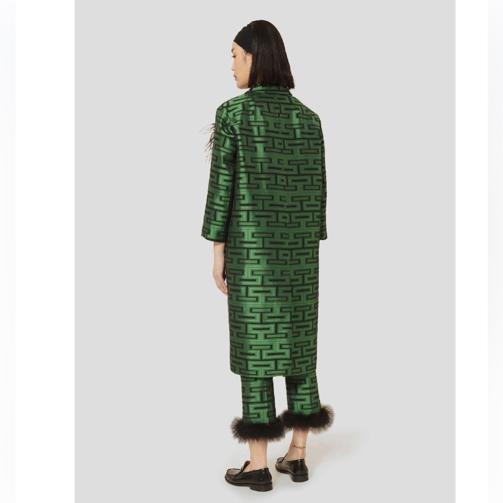 NWT Tara Jarmon Martinvert graphic-print coat - Picture 4 of 11